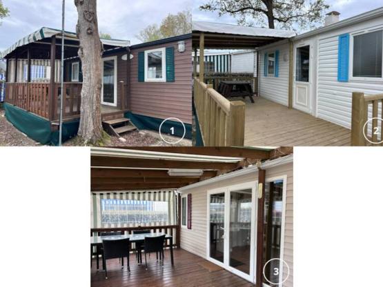 Mobilhome Eco 28m² (2 chambres) avec terrasse semi-couverte