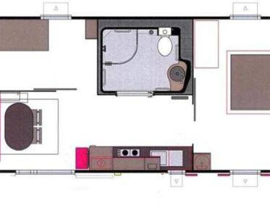 Mobil-home Andaro 32,50m² - Adapté pour personnes à mobilité réduite