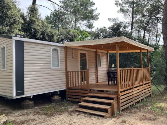 Mobil-home PROVENCE climatisé -2 chambres  + TV (2 adultes  + 2 enfants)