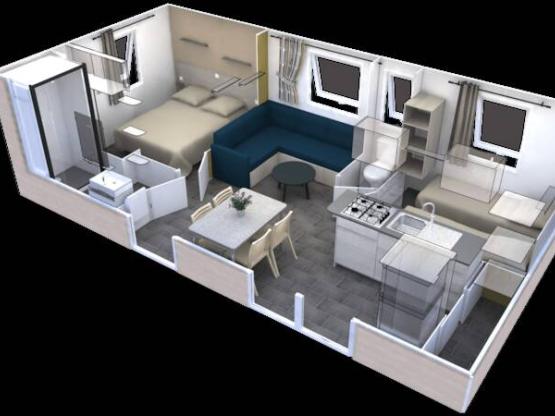 Mobil home IB Trigano EVO 29 2 chambres Clim et Télévision