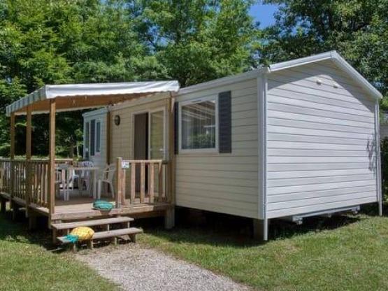 Mobilheim Bermudes 27m² - 2/3 Zimmer - Halbüberdachte Terrasse 12m² - TV