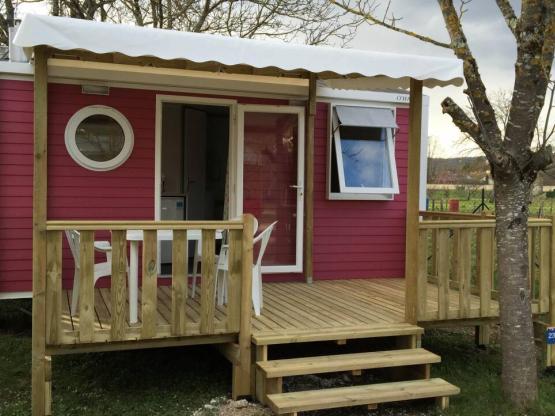 Mobil-Home Standard 18m² 1 chambre + terrasse semi-couverte + TV + CLIM