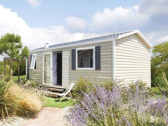 Stacaravan Modulo Confort 30m² 2 slaapkamers - Half-schaduwrijk terras + TV