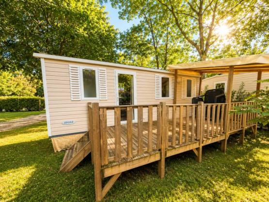 Mobil-home Standard 21m² 2 chambres - Terrasse semi-couverte + TV