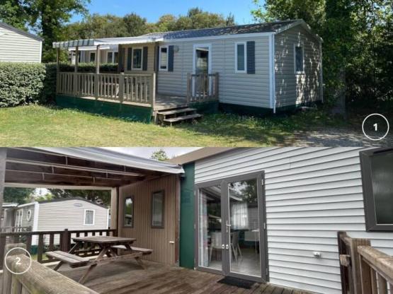 Mobile home Confort+ 34m² (3 chambres) terrasse semi couverte