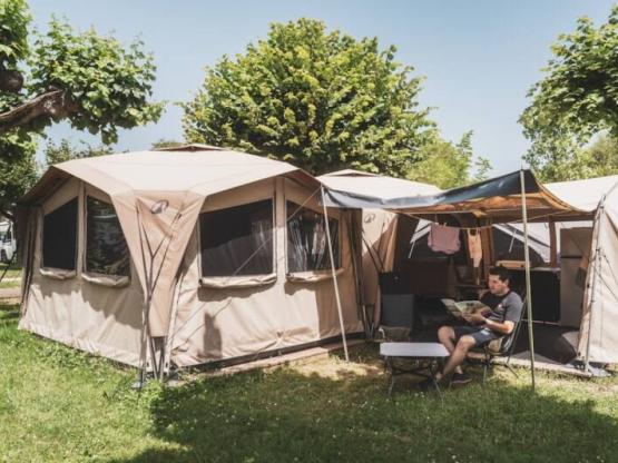 Ready to Camp Package: equipped tent with electricity