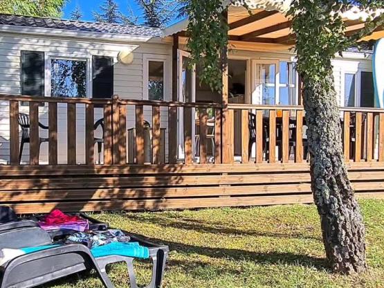 Mobilheim  Cosy Klimatisiert  - 3 schlafzimmer (+ Spüllmachine) Halbüberdachte Terrasse