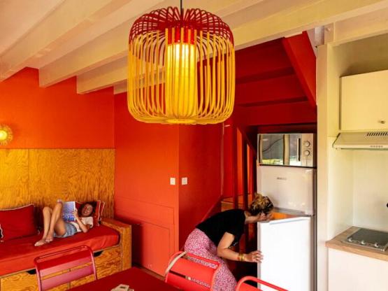 Gîte 32m² vue sur le lac (2 chambres) + terrasse ouverte + LV + TV