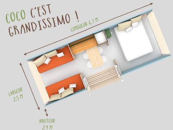 Bungalow COCO ohne Sanitäranlagen