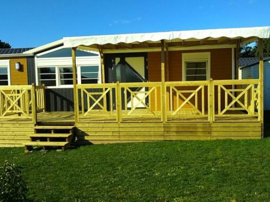 Mobil Home ou Chalet Grand Confort 40m² 2 chambres 4/5 personnes avec terrasse couverte