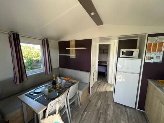 Mobil-home EQUILIBRE 2 chambres+ TV + Lave vaisselle + terrasse couverte + stores occultants