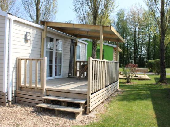 Mobil Home Lodge 64 - 2 chambres - 25m² + terrasse semi couverte