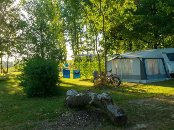 Emplacement nature XXL +/ - 150 m2 (caravane et camping-car simple essieu uniquement)