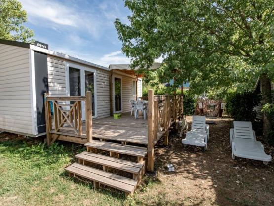 Mobil home St Guiral Confort 30m² (2 chambres) + climatisation + terrasse semi-couverte 20m² + TV