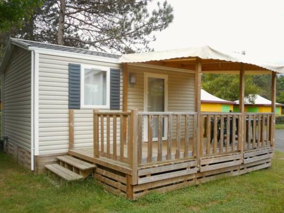 Mobil-home Confort 21m² 1 chambre + terrasse couverte 12m² + TV + Climatisation