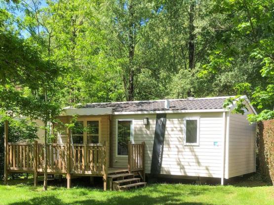 Mobil-home Premium - 2 chambres - TV - bois semi-couverte - 29m²