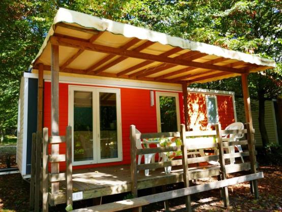 Mobilhome IRM Super Mercure RIVIERA 28 m² en couleur - 2 chambres + véranda couverte