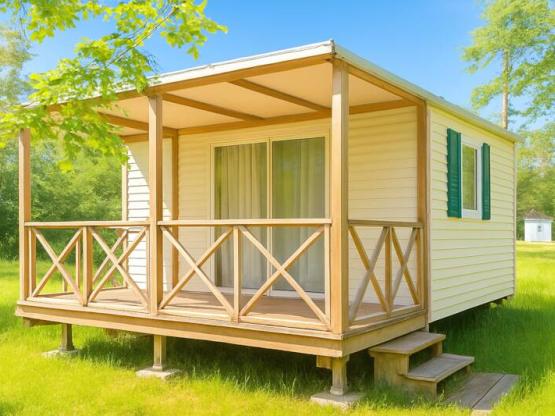 Mobil-home ECO 2 chambres 22m² avec terrasse couverte