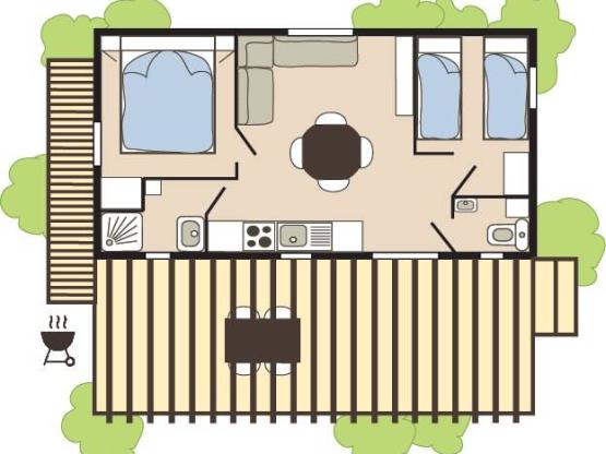 Cabane Pêcheur COEUR DE VILLAGE 2 chambres PREMIUM climatisé