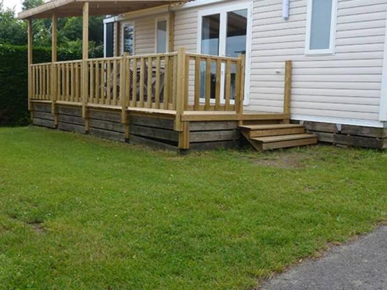 Mobil home IBIZA 27m² - 2 habitaciones + terraza cubierta