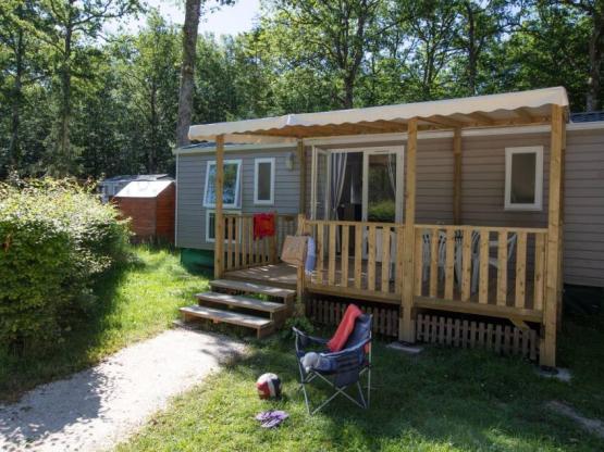 Mobilheim - überdachte Terrasse - 2 Schlafzimmer - 26 m²