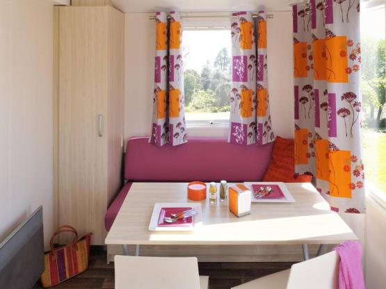 Mobil-home COSY-CLIM 1 chambre (climatisation - TV - terrasse 9m² - superficie 17m²)