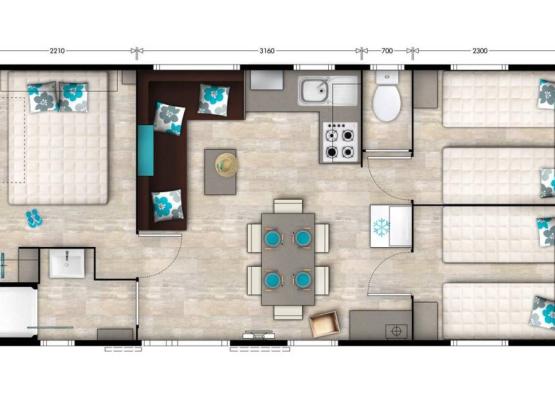 Mobil-home 6 Pers Confort