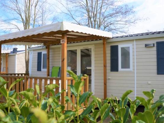 Mobilheim Premium 33m² KLIMATISIERT - 3 Zimmer + TV + Spüllmachine + Plancha