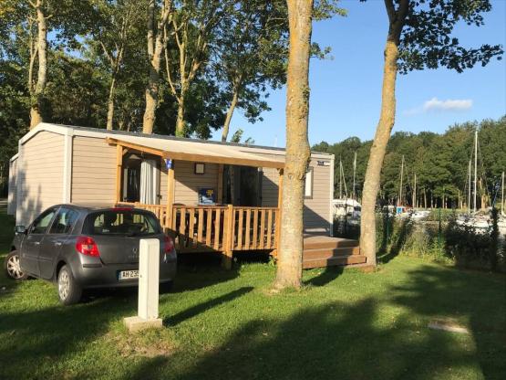 Mobil-Home Premium 34m²  (2ch-4pers) - Suite parentale + terrasse + LV +TV