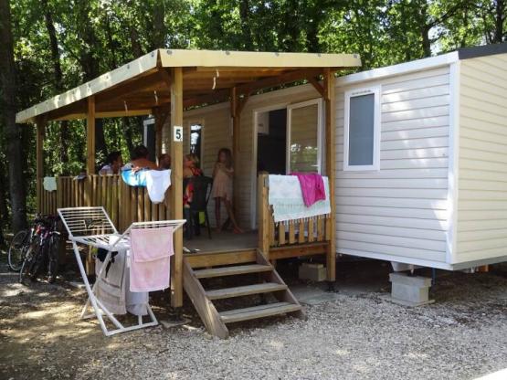 Mobil home Lavande CONFORT 28m² 2 chambres +TV + Climatisation +Terrasse couverte 11m²