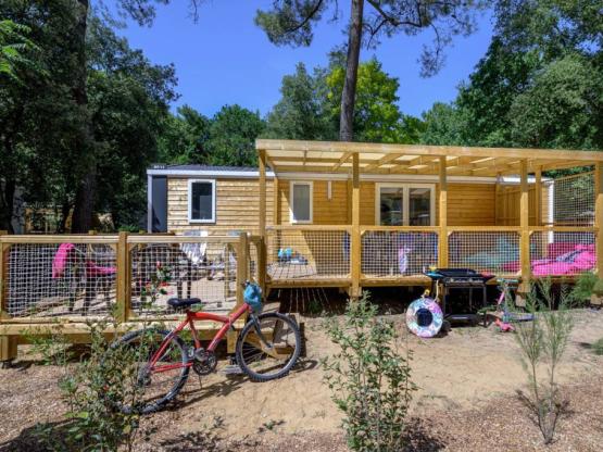 Mobil-home Family 4ch | PREMIUM - 38m²-CLIM-TV-LV-Plancha-Wifi gratuit-Terrasse XXL couverte