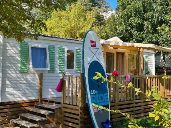 Mobilhome Twinny Air-conditioned - 3 bedrooms -  Half-covered terrace