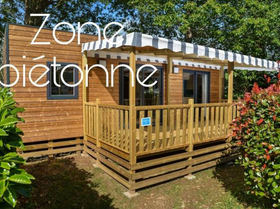Mobil-home Camelot Premium 32m² (2 chambres) + grande terrasse couverte/ Zone piétonne