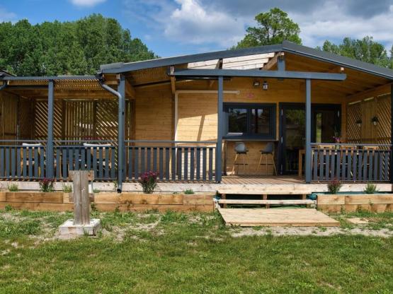 Chalet Premium 35m² 2 chambres + Terrasse couverte + LV + Clim + Plancha