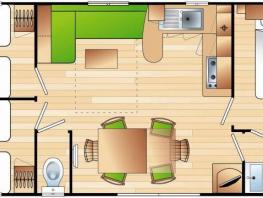 Mobilhome Premium 34m²  (3 habitaciones)